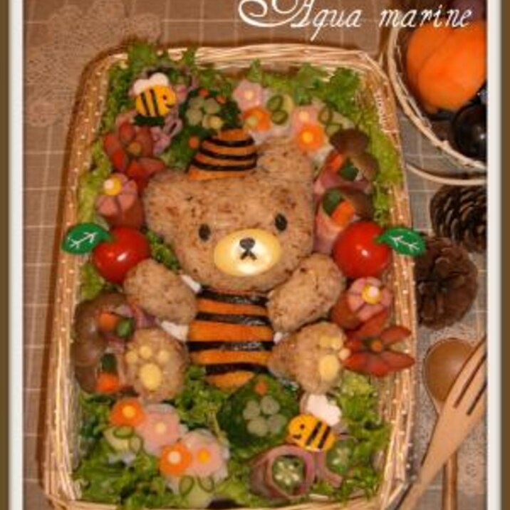 春 うきうき ハチくま キャラ弁 レシピ 作り方 By アクア マリン 楽天レシピ 春 うきうき ハチくま キャラ弁 レシピ 作り方 By アクア マリン 楽天レシピ